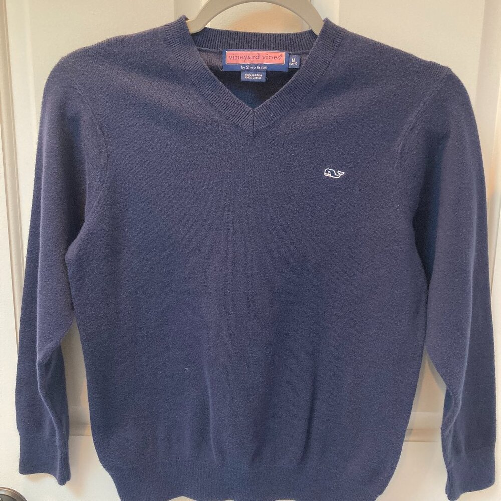 Vineyard Vines Navy Blue V-Neck Sweater Youth Medium